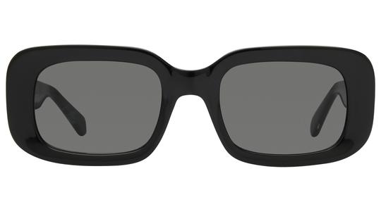 Lunettes de soleil Alternance Mixte Noir Rectangle alt25216 Face