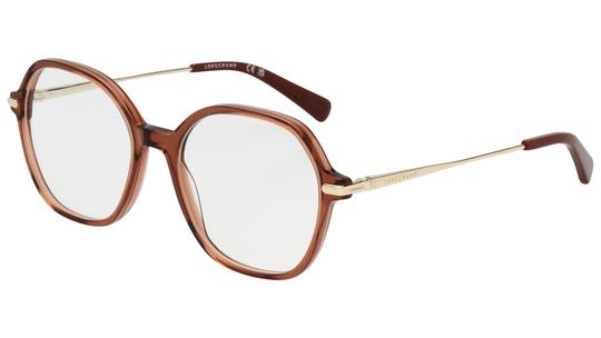 Lunettes de vue Longchamp Femme Marron Carré LO2804 Trois-Quart
