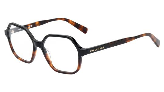 Lunettes de vue Longchamp Femme Noir Carré LO2740N Trois-Quart