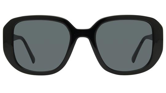 Lunettes de soleil Alternance Femme Noir Rectangle alt25214 Face