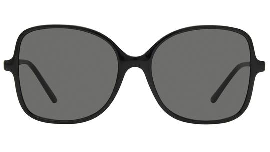Lunettes de soleil Alternance Femme Noir Rectangle alt25215 Face