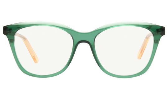 Lunettes de vue La Collection des Lunetiers Femme Vert Wayfarer MELODY Face