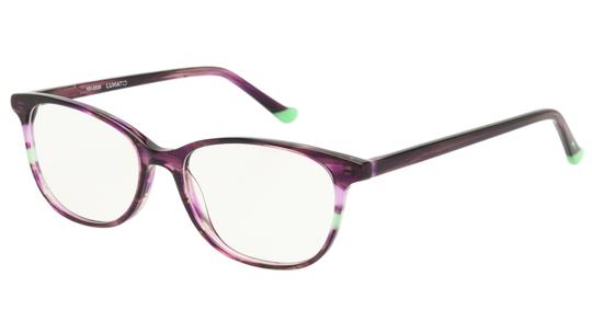 Lunettes de vue Lunatic Femme Violet Rectangle Lun2502 Trois-Quart