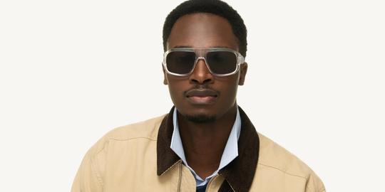 Lunettes de soleil Alternance Homme Transparent Rectangle Alt25218 Face