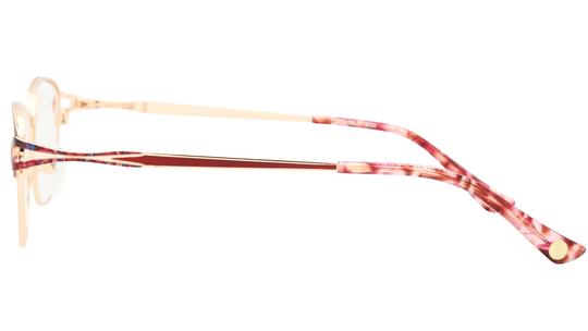Lunettes de vue Baïa Femme Rouge Rectangle Baa2602 Gauche