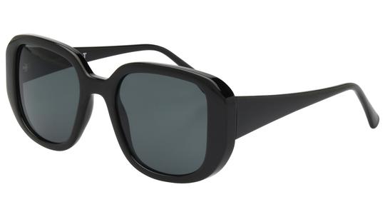 Lunettes de soleil Alternance Femme Noir Rectangle alt25214 Trois-Quart