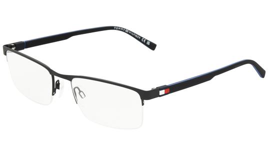 Lunettes de vue Tommy Hilfiger Homme Noir Rectangle th2322 Trois-Quart