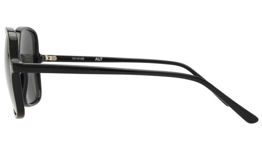 Lunettes de soleil Alternance Femme Noir Rectangle alt25215 Gauche