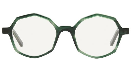 Lunettes de vue La Collection des Lunetiers Homme Vert Ronde STEPHANE Face