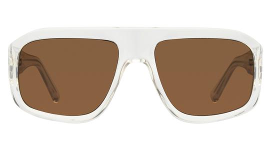 Lunettes de soleil Alternance Homme Transparent Rectangle alt25218 Face