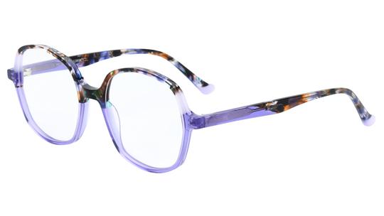 Lunettes de vue Lunatic Femme Violet Tonneau lun2603 Trois-Quart