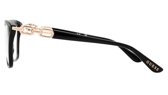 Lunettes de vue Guess Femme Noir Rectangle Gu50181 Gauche