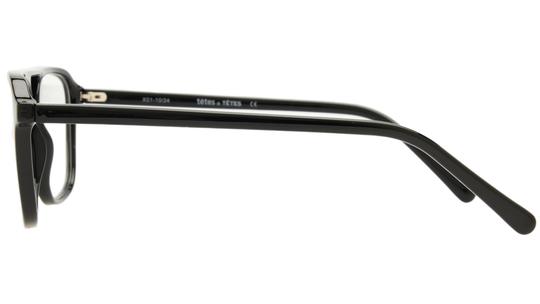 Lunettes de vue têtes à TETES Homme Noir Aviateur Tat2502 Gauche