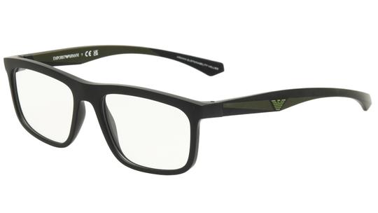Lunettes de vue Emporio Armani Homme Noir Rectangle EA3246 Trois-Quart