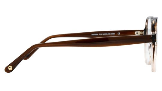 Lunettes de vue La Paresseuse Femme Marron Carré Par2604 Droite