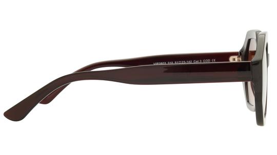 Lunettes de soleil VIP Femme Marron Tonneau vip2603 Droite
