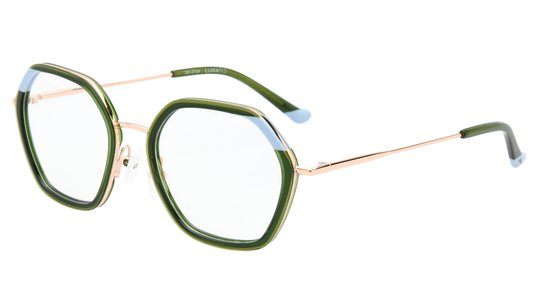 Lunettes de vue Lunatic Femme Vert Carré lunatic Trois-Quart